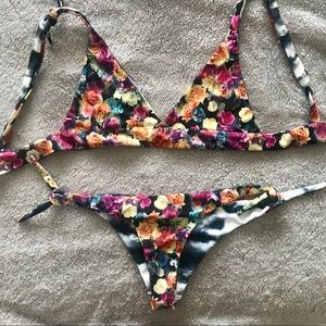 Reversible Flower/Cloud print Swimsuit
